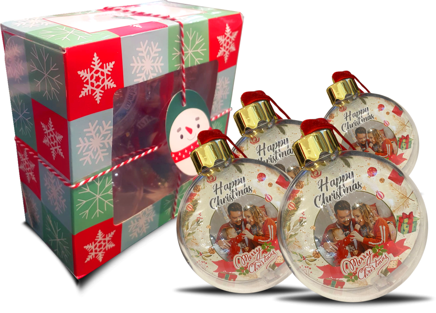 Set of 4 Christmas Baubles